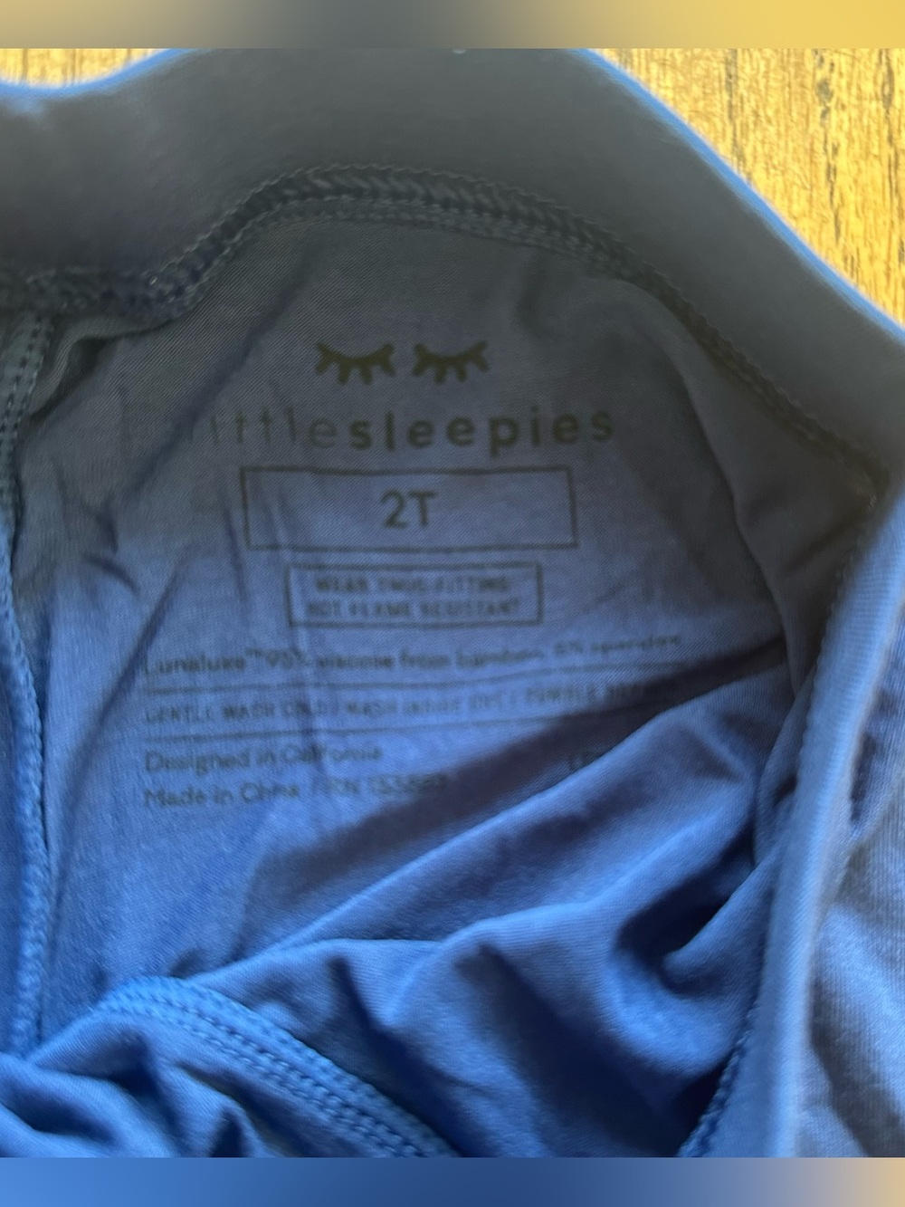 Little Sleepies Bamboo Pajamas Long Sleeve and Pants Set - Blue Sz 2T - Picture 4 of 5